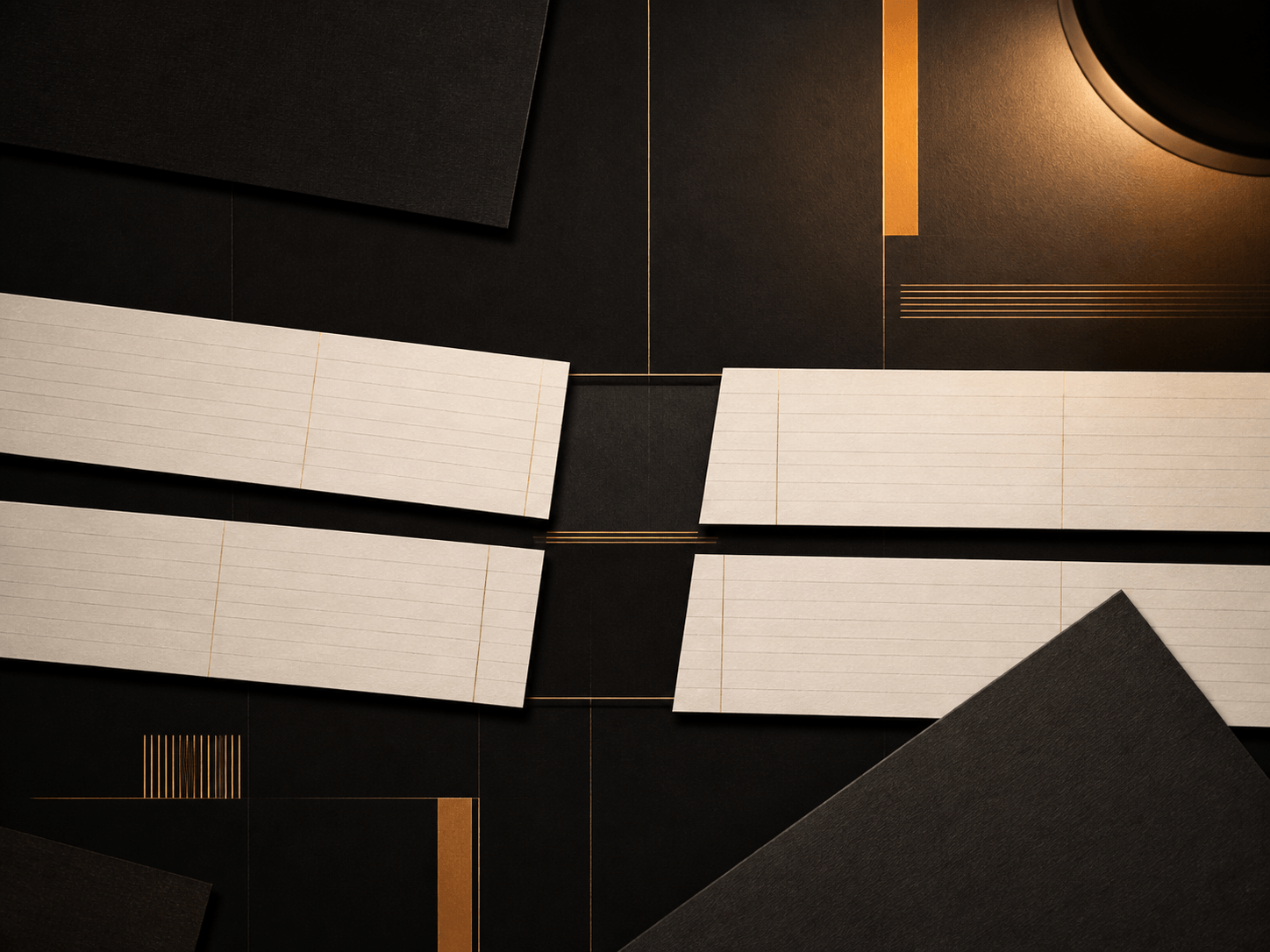 Calm abstract pattern of folded notes